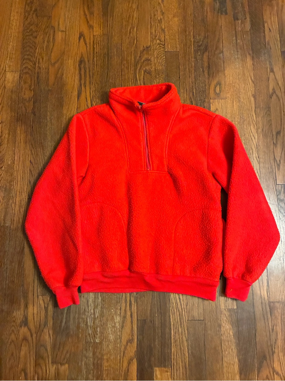 Vintage lighting bolt fleece quarter zip sweater size medium